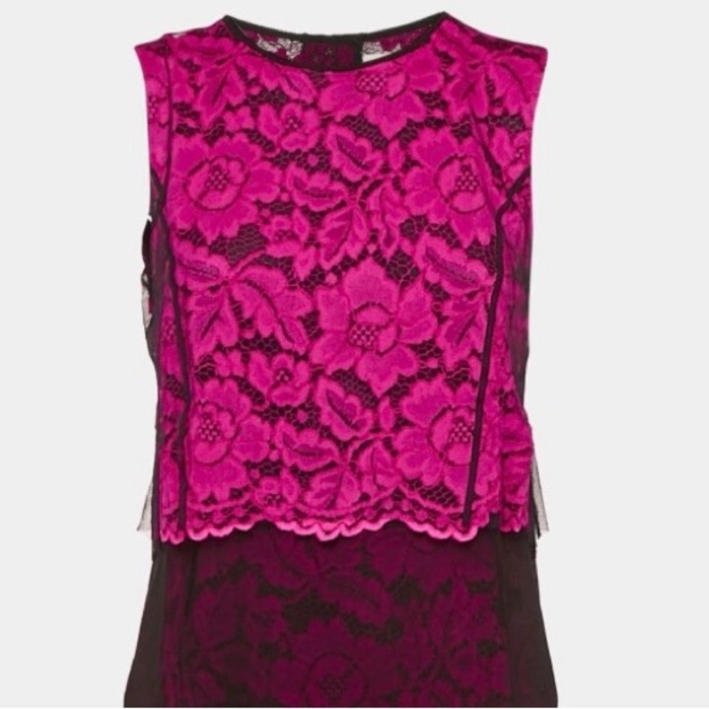 Sandro Paris Layered Floral Lace Top — Size 1 (US XS/S)